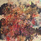 宇宙大爆炸 xSomeone__纸本設色_68x68cm_2017_潘柬芝 Universe Boom x Someone_InkOnPaper_PoonKanChi
