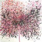 花019_纸本設色_120x120cm_2016_潘柬芝 Blossom19_InkOnPaper_120x120cm_2016_PoonKanChi