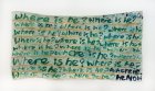 在煩躁時候的一句說話 84 x 147 cm 丙烯棉布 潘柬芝 2014 A sentence when feeling annoyed 84 x 147 cm Acrylic on cloth Poon Kan Chi 2014